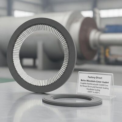 Fabrieksdirecte ketelmanhole cover gasket grafiet versterkt met SS304 kern voor stoomtrommel en handgat afdichting -200 °C tot 450 °C